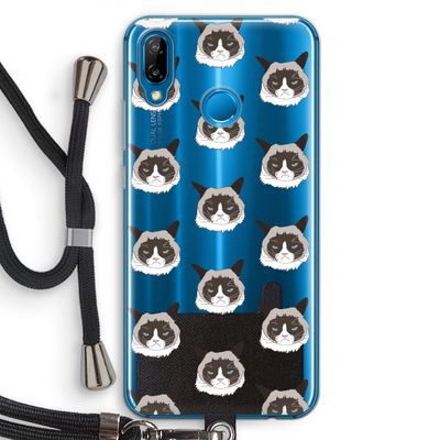 It's a Purrr Case: Huawei P20 Lite Transparant Hoesje met koord