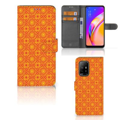 OPPO Reno5 Z | A94 5G | Telefoon Hoesje | Batik Oranje