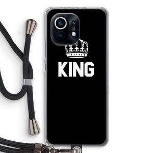 King zwart: Xiaomi Mi 11 Transparant Hoesje met koord