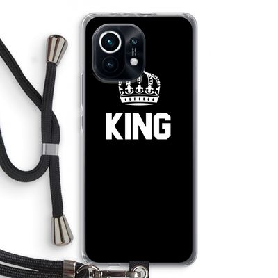 King zwart: Xiaomi Mi 11 Transparant Hoesje met koord