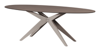 Exotan Outdoor Ovale Eettafel Elk HPL, 220 x 100cm - Zand - Ovaal - thumbnail