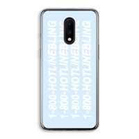 Hotline bling blue: OnePlus 7 Transparant Hoesje