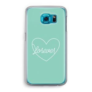 Forever heart pastel: Samsung Galaxy S6 Transparant Hoesje