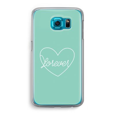 Forever heart pastel: Samsung Galaxy S6 Transparant Hoesje