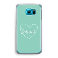Forever heart pastel: Samsung Galaxy S6 Transparant Hoesje