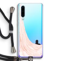 Peach bath: Huawei P30 Transparant Hoesje met koord