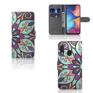 Samsung Galaxy A20e Hoesje Purple Flower