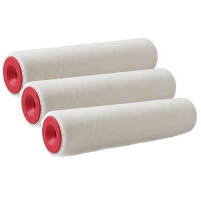 Set van 3x stuks muur vacht anti-spat verfrollers velours pluisvrij 5.6 x 25 cm