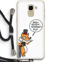Geen Gezeik: Samsung Galaxy J6 (2018) Transparant Hoesje met koord