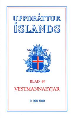 Wandelkaart - Topografische kaart 49 Atlaskort Vestmannaeyjar | Ferdakort