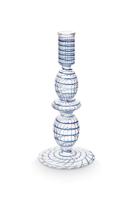 Pip Studio Kaarsenhouder Glas Swirl Donkerblauw 20cm