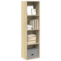 Boekenkast 40x30x152 cm bewerkt hout sonoma eikenkleurig