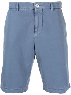 Brunello Cucinelli short en coton à taille mi-haute - Bleu
