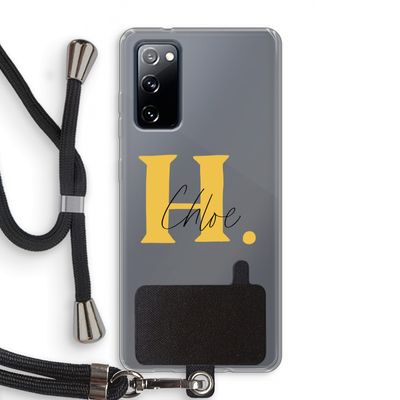 Amber Script: Samsung Galaxy S20 FE / S20 FE 5G Transparant Hoesje met koord