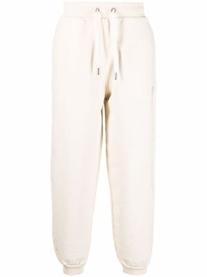 AMI Paris pantalon de jogging en coton biologique à logo - Tons neutres