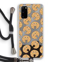 Croissant: Samsung Galaxy S20 Transparant Hoesje met koord