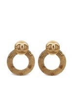 CHANEL Pre-Owned boucles d'oreilles en plaqué or à logo CC (2002) - thumbnail