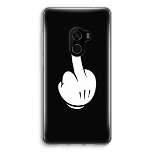 Middle finger black: Xiaomi Mi Mix 2 Transparant Hoesje