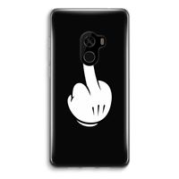 Middle finger black: Xiaomi Mi Mix 2 Transparant Hoesje