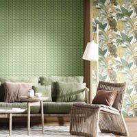 Noordwand Noordwand Behang Topchic Leaves groen en beige - thumbnail