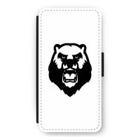 Angry Bear (white): iPhone 12 Pro Max Flip Hoesje
