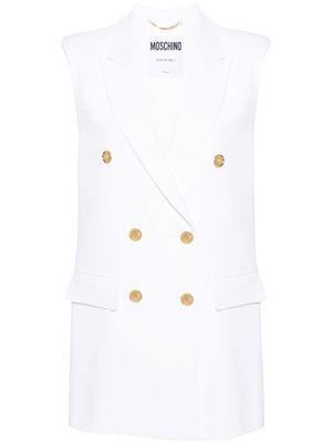 Moschino gilet à boutonnière croisée - Blanc