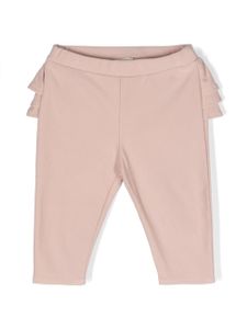 Douuod Kids legging à détails volantés - Rose