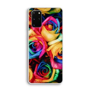 Neon bloemen: Samsung Galaxy S20 Plus Transparant Hoesje