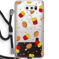 Chicken 'n Fries: LG V30 Transparant Hoesje met koord