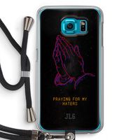 Praying For My Haters: Samsung Galaxy S6 Transparant Hoesje met koord