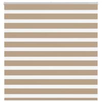 VidaXL Zebra blind 140x100 cm stofbreedte 135,9 cm polyester zandbruin