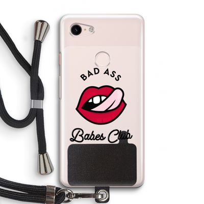Badass Babes Club: Pixel 3 Transparant Hoesje met koord
