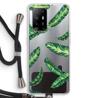 Lange bladeren: Oppo A94 5G Transparant Hoesje met koord