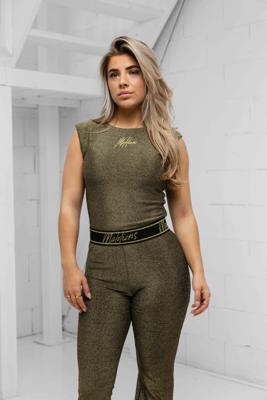 Malelions Sparkling Shoulder Bodysuit Dames Goud - Maat L - Kleur: Goud | Soccerfanshop