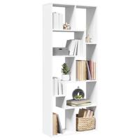 Kamerscherm / boekenkast 67x25x161,5 cm bewerkt hout wit