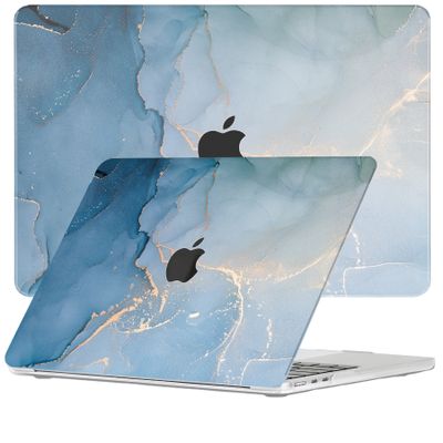 Lunso MacBook Air 13 inch (2022-2025) cover hoes - case - Aciano Azul