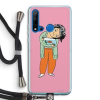 Visknuffel: Huawei P20 Lite (2019) Transparant Hoesje met koord