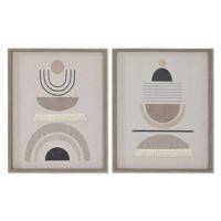 Canvas Home ESPRIT Beige Modern Scandinavisch 40 x 4 x 50 cm (2 Stuks)