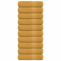 VidaXL Handdoeken frogn 10 st 50x100 cm 360 g/m² goud