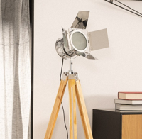 Driepoot vloerlamp theater spot modern E27 fitting 1400mm - thumbnail