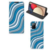 Samsung Galaxy M02s | A02s | Hoesje met Magneet | Waves Blue