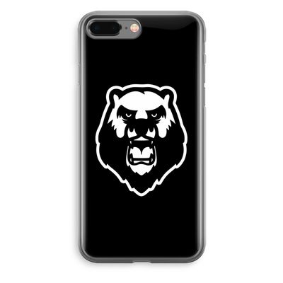 Angry Bear (black): iPhone 8 Plus Transparant Hoesje