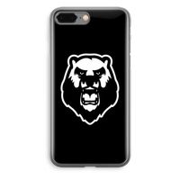 Angry Bear (black): iPhone 8 Plus Transparant Hoesje