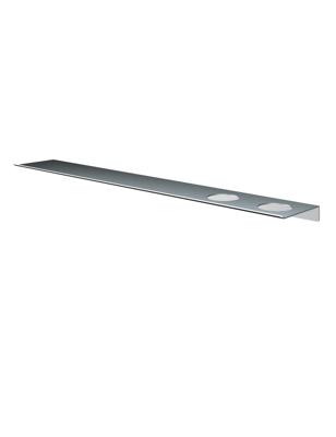 Hotbath &More Planchet 80 cm inclusief bevestigings rails met 2 uitsparingen voor een zeepdispenser of beker RVS 316