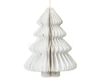Kerstornament Papieren Kerstboom 15cm Wit