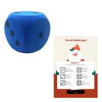 T&F Creations Kerstspel set - dobbelspel - incl foam dobbelsteen - groen