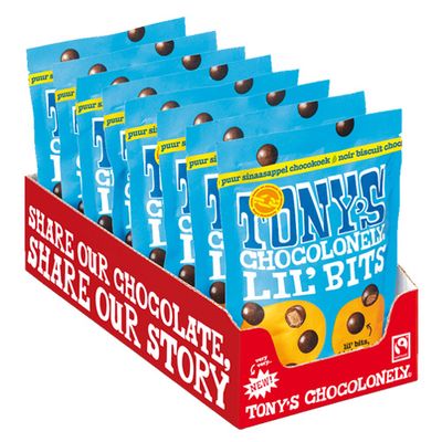 Tony&apos;s Chocolonely - Lil'Bits Puur sinaasappel chocokoek - 8x 120g