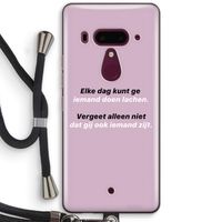 gij zijt ook iemand: HTC U12+ Transparant Hoesje met koord