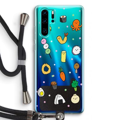 Happy bento friends: Huawei P30 Pro Transparant Hoesje met koord