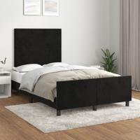 Bedframe zonder matras 120x200 cm fluweel zwart